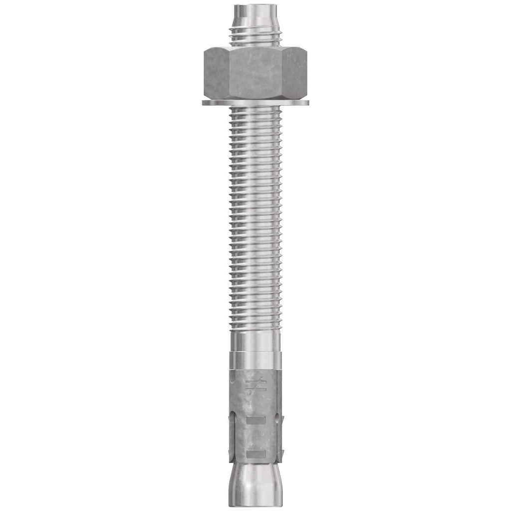 Simpson Strong-Tie STB2-75700S6F10 Strong-Bolt 2, 3/4-in. x 7-in. Type 316 Stainless-Steel Wedge Anchor, Fully Assembled, 10-Pack
