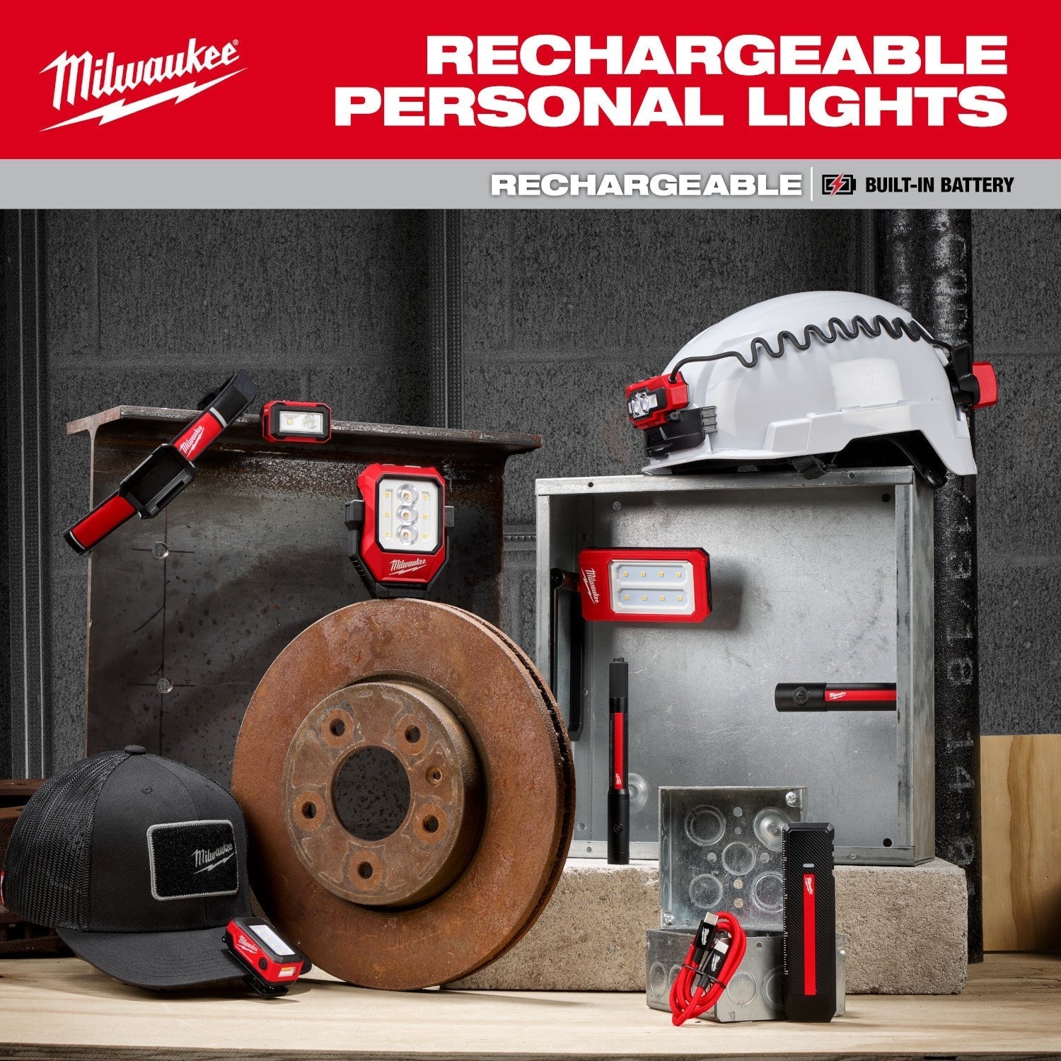 Milwaukee 2018R MILWAUKEE BOLT Rechargeable Low-Profile Headlamp