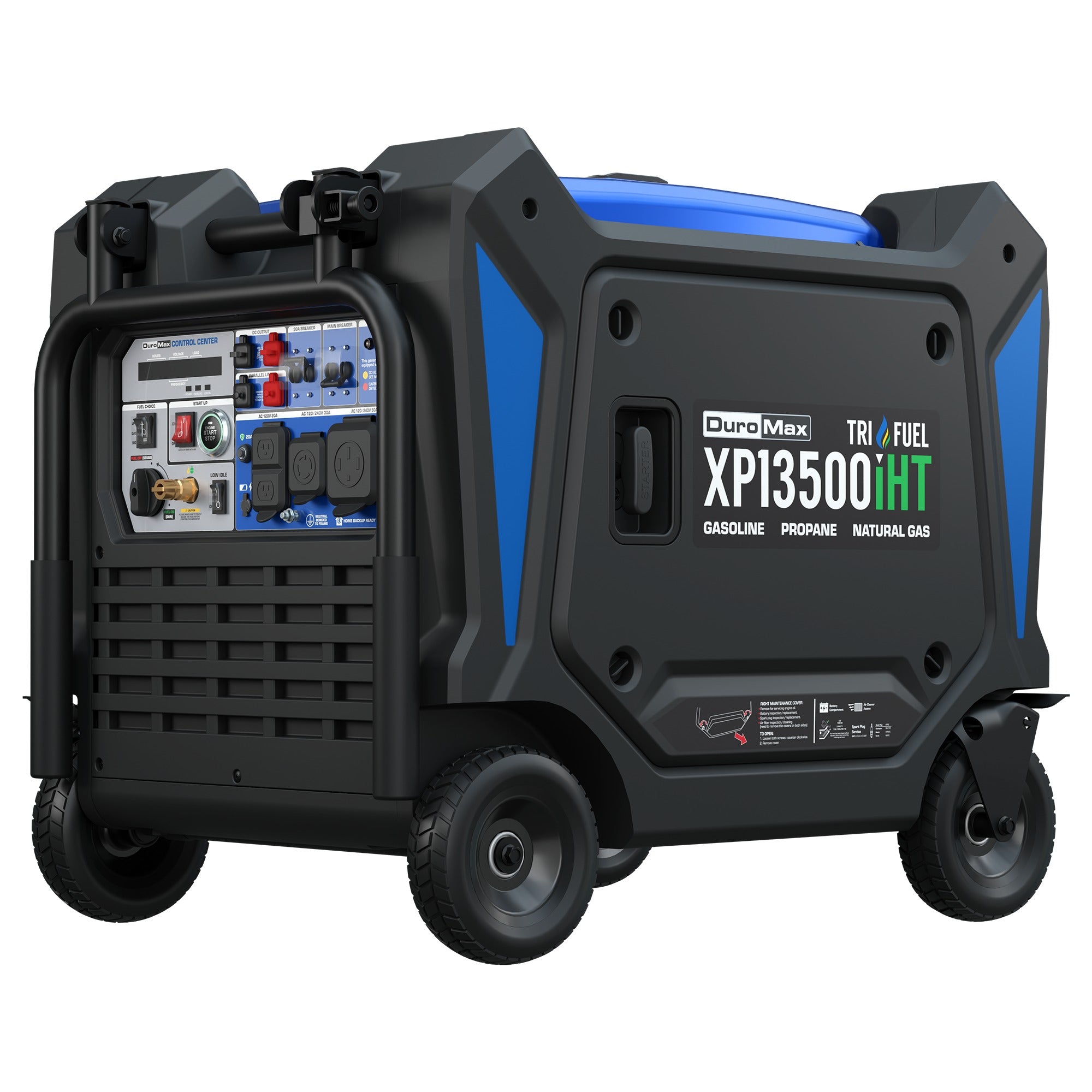 DuroMax XP13500iHT 13,500-Watt 550cc Tri-Fuel Portable Inverter Generator with CO Alert (XP13500iHT)