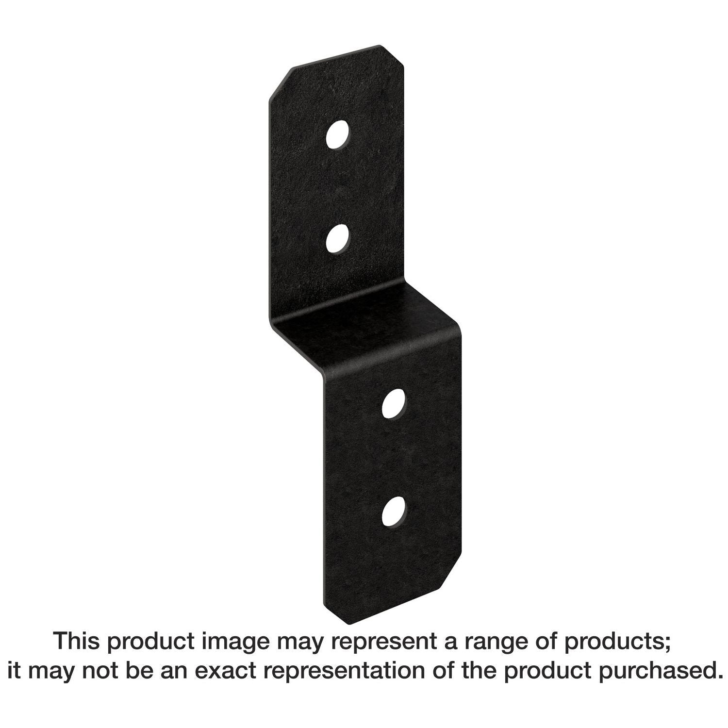 Simpson Strong-Tie APVDJT2R-4 Outdoor Accents Avant Collection 3-in. ZMAX, Black Powder-Coated Deck Joist Tie for Rough 2x