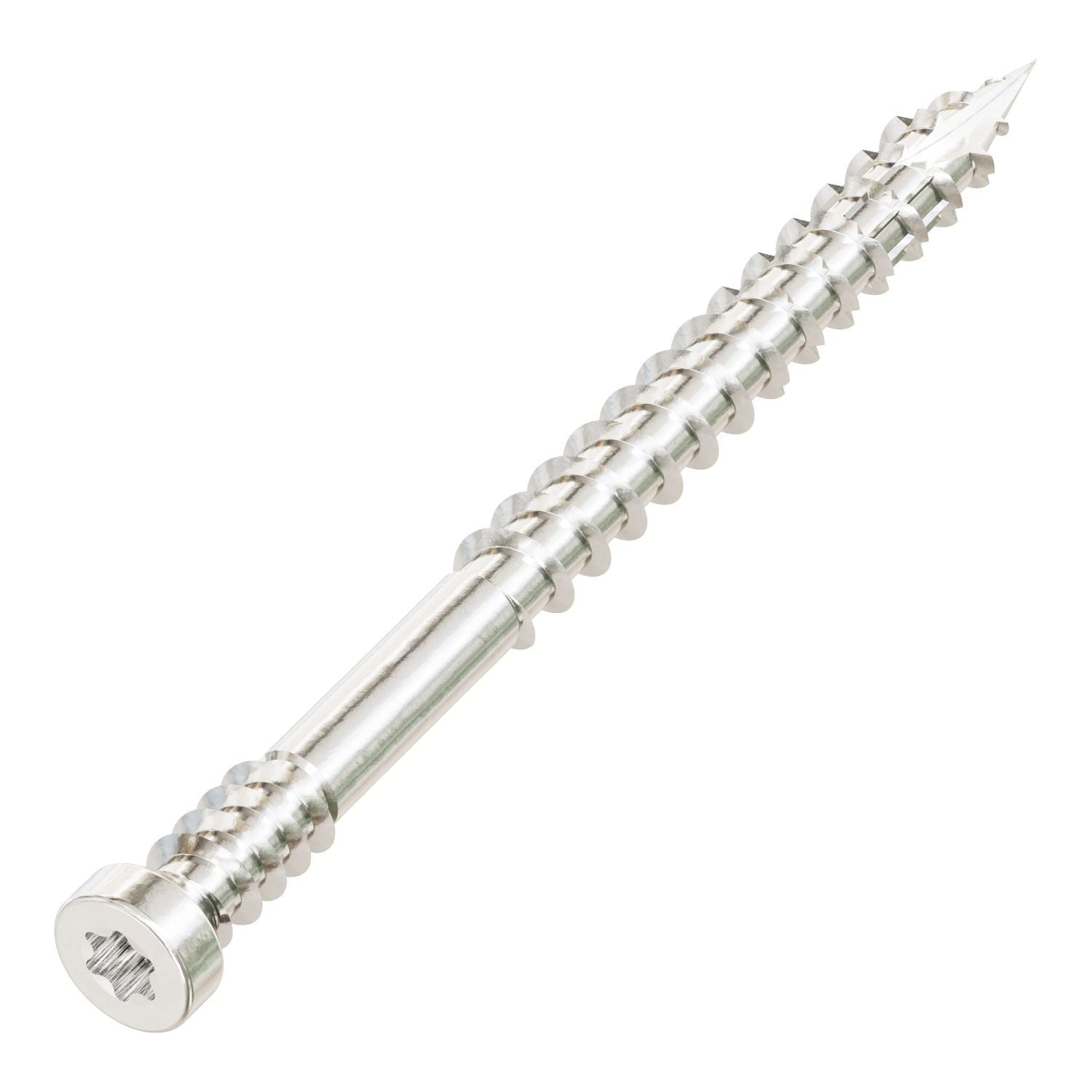 Simpson Strong-Tie FT07200T450 Finish Trim Screw, #7 x 2-in. T10, Trim-Head, Type 316, 450-Pack