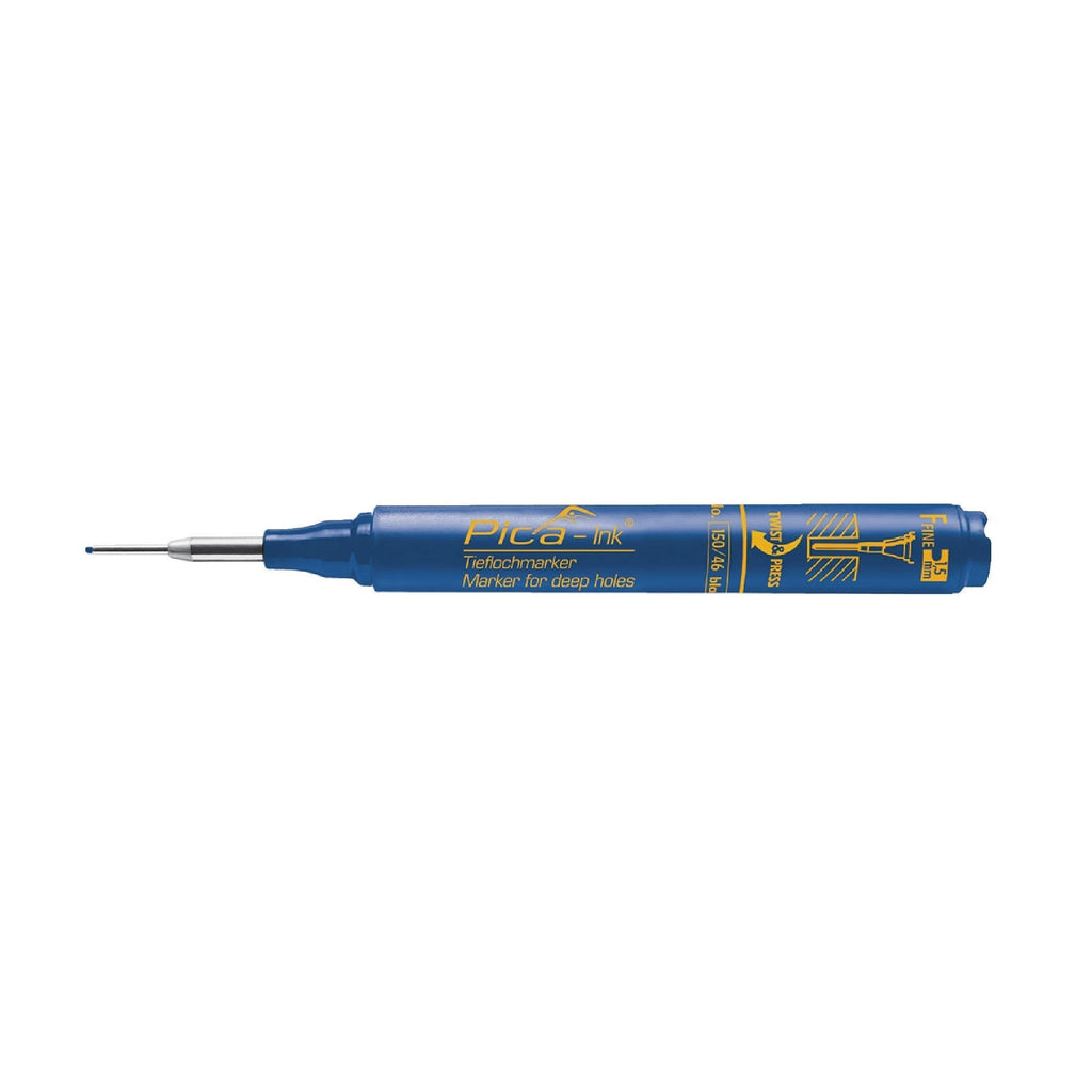 Pica 150/41/SB Blue Ink Marker For Deep Hole w/ Quiver Holder, 1-Pack