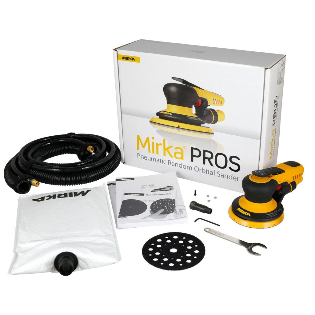 Mirka PROS 5-in. 5 mm Pneumatic Random Orbital Sander with Fleece Dust Bag (MRP-550SGV)
