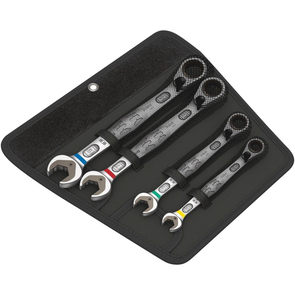Wera 6001 Joker Switch 4 Set 1 Ratcheting Combination Wrenches Set, 4-Pieces