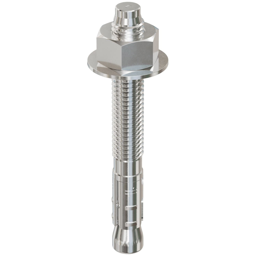 Simpson Strong-Tie STB2-50414S4F25 Strong-Bolt 2, 1/2-in. x 4-1/4-in. Type 304 Stainless-Steel Wedge Anchor, Fully Assembled, 25-Pack