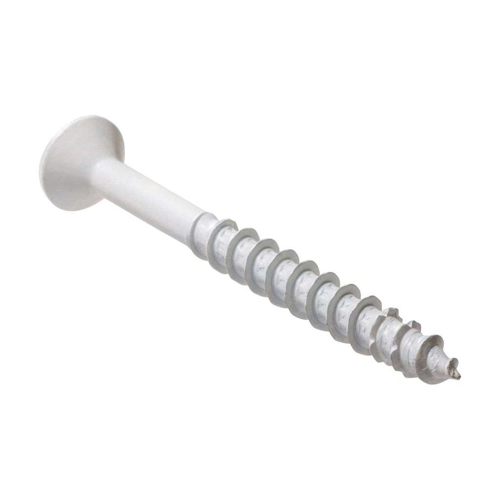 Simpson Strong-Tie TNTW25234TFC75 Titen Turbo, 1/4-in. x 2-3/4-in. 6-Lobe Flat-Head Concrete and Masonry Screw, White, 75-Pack