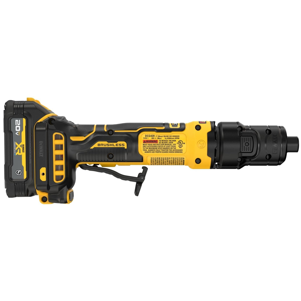 DeWALT DCG420GE1 20V MAX ATOMIC Die Grinder Oil-Resistant 1.7Ah XR POWERSTACK Kit