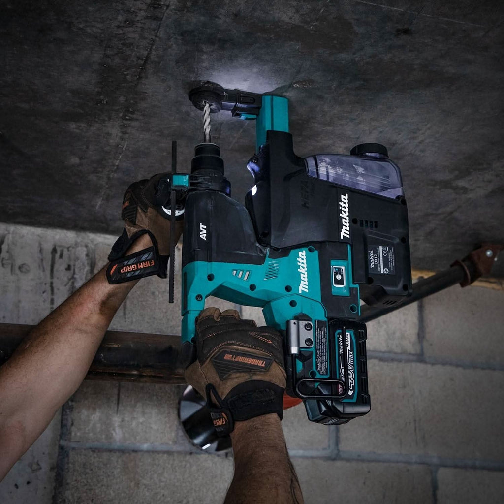 Makita GRH01M1W 40V max XGT Brushless Cordless 1-1/8" SDS-PLUS AVT Rotary Hammer Kit w/ Dust Extractor, AFT, AWS Capable (4.0Ah)