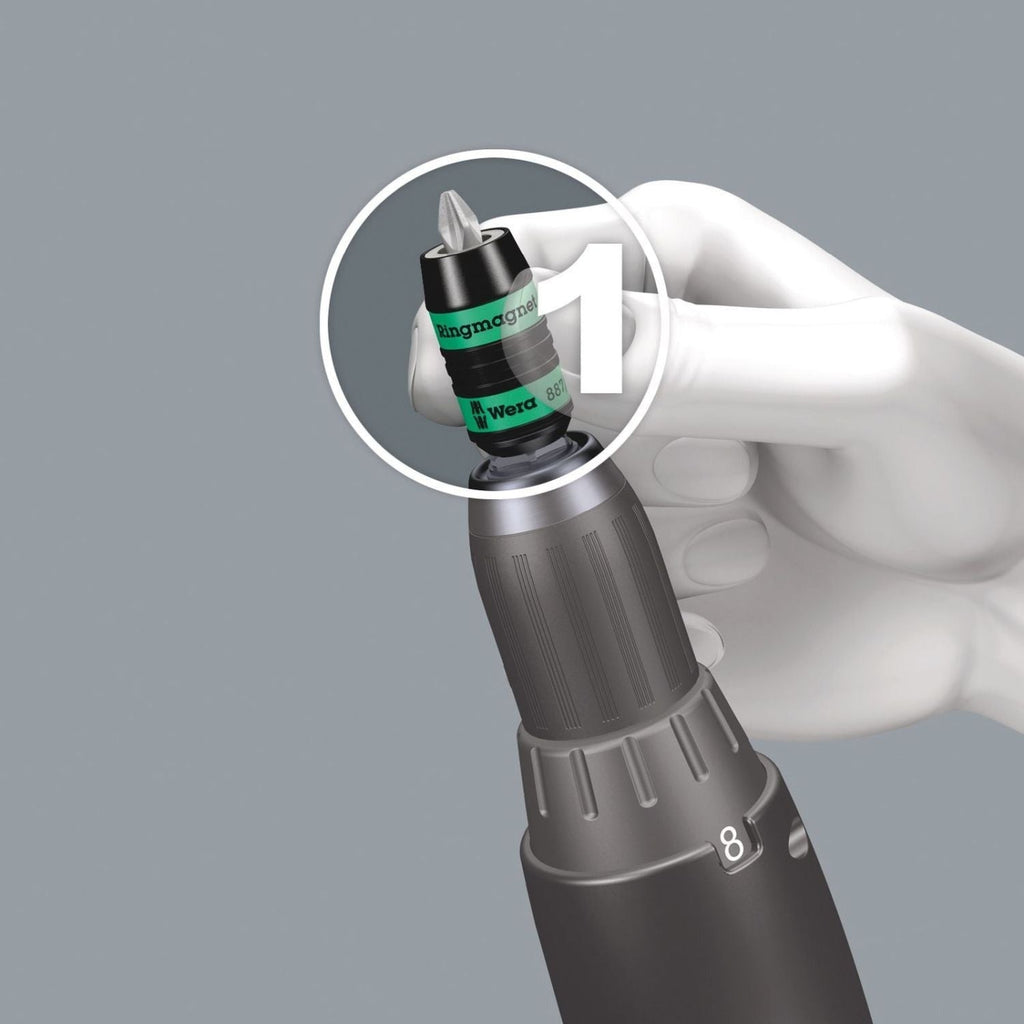 Wera 887/4 Rr Rapidaptor Universal Bit Holder With Ring Magnet, 1/4-in.x57-mm.