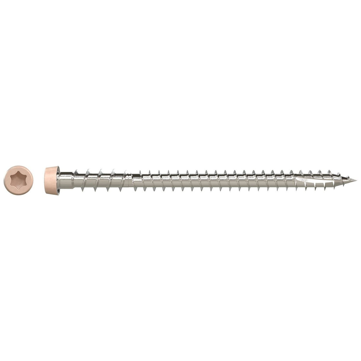 Simpson Strong-Tie DCU234S316TN05 Deck-Drive DCU COMPOSITE Screw (Collated), #10 x 2-3/4-in. Type 316, Tan 05, 1000-Pack