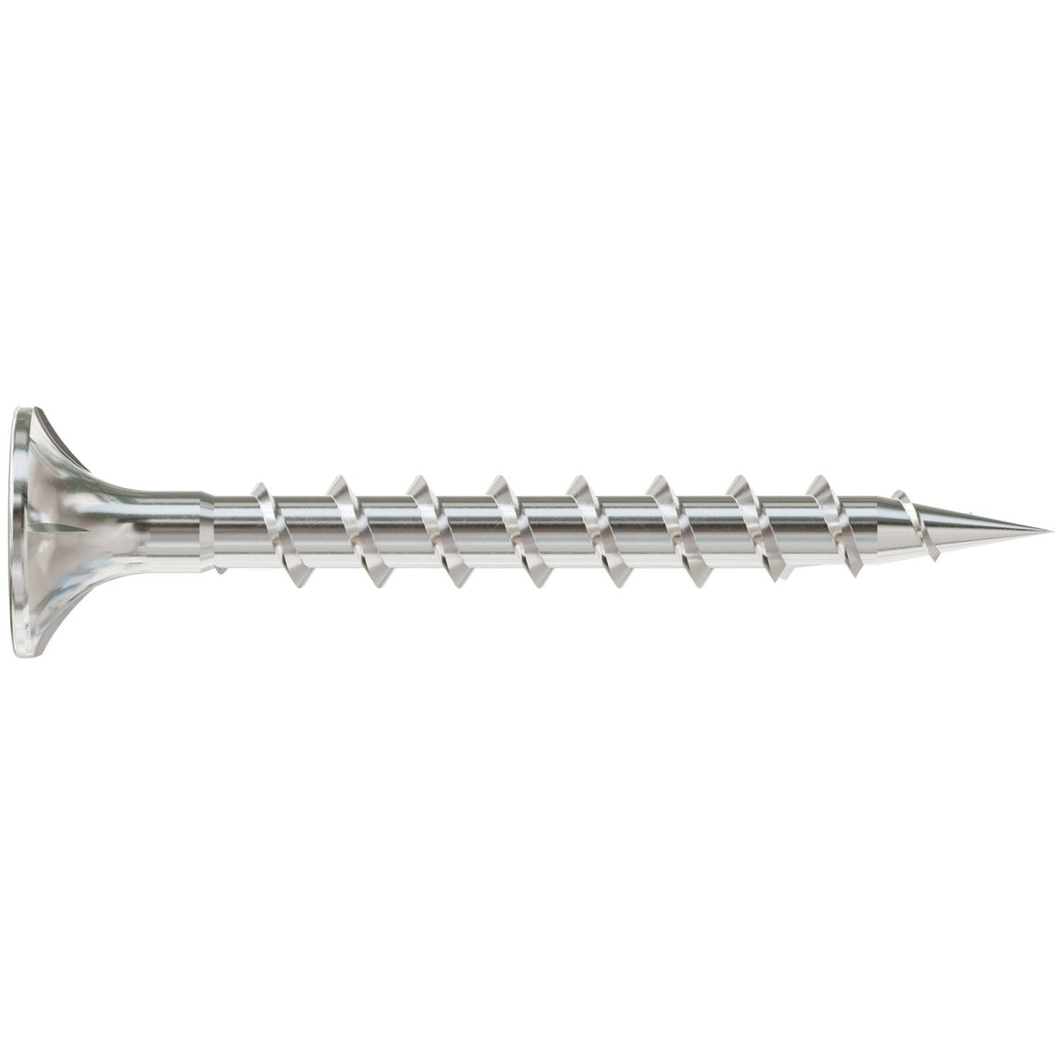 Simpson Strong-Tie T08C162WQM Fiber-Cement Screw, #8 x 1-5/8-in. #2 Square Wafer-Head, Type 316, 1000-Pack