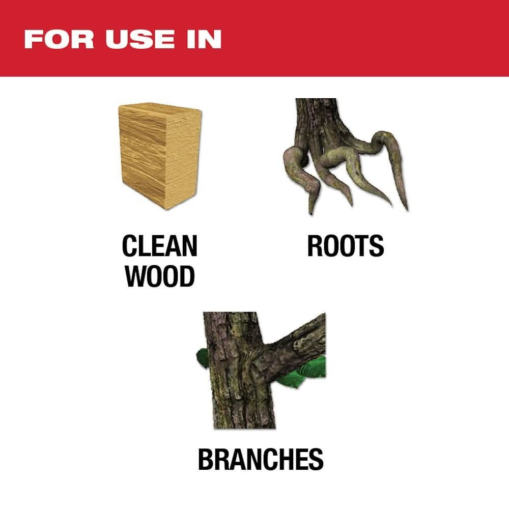Milwaukee 48-00-5332 9-Inch 3-TPI The AX with Carbide Teeth for Pruning & Clean Wood SAWZALL Reciprocating Saw Blade, 3-Pack