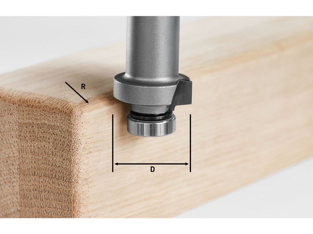 Festool 27mm Roundover Cutter for Plastic and Solid Wood Edging for OFKC 500 Router (578376)