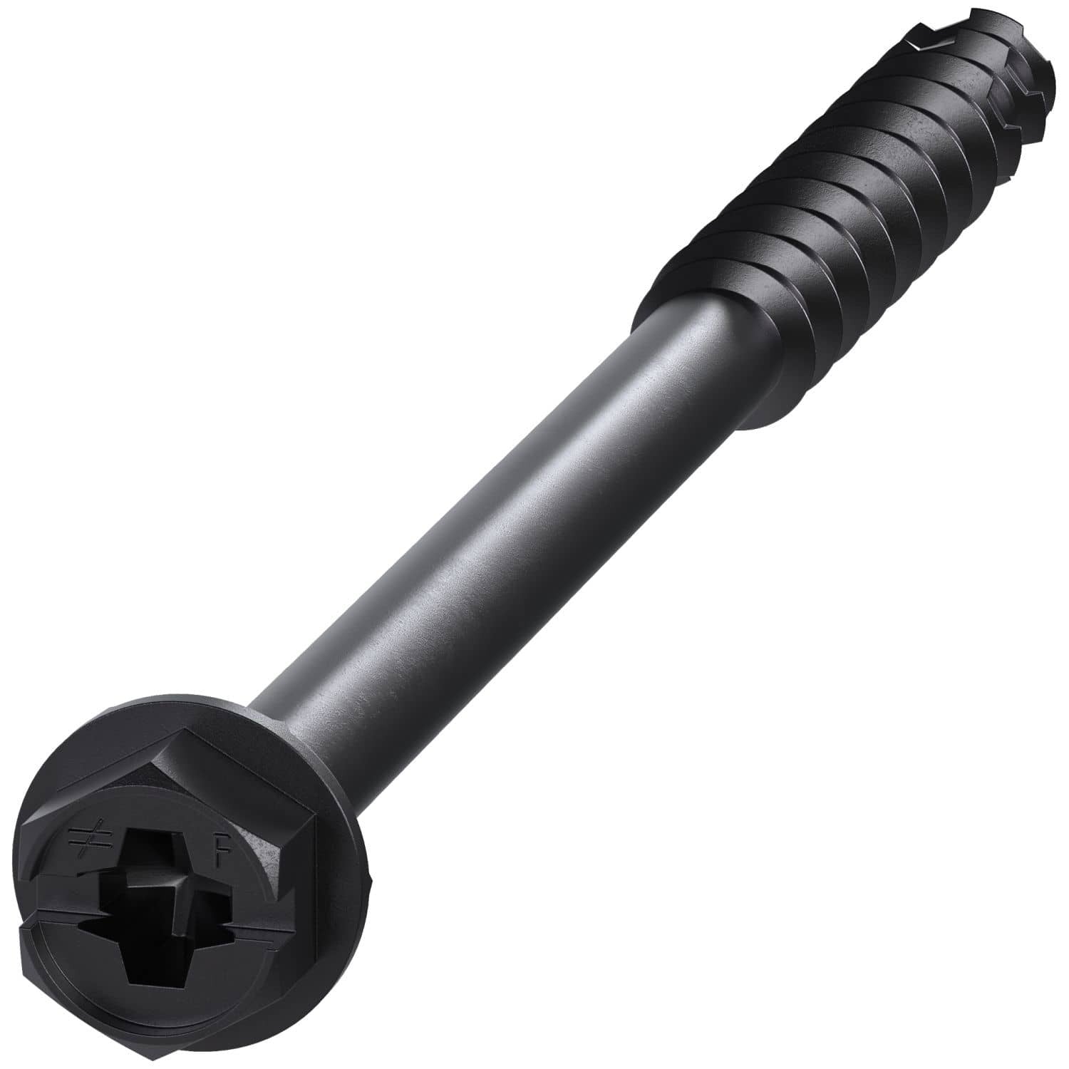 Simpson Strong-Tie TNTBL25400H Titen Turbo, 1/4-in. x 4-in. Hex-Head Concrete and Masonry Screw, Black, 100-Pack