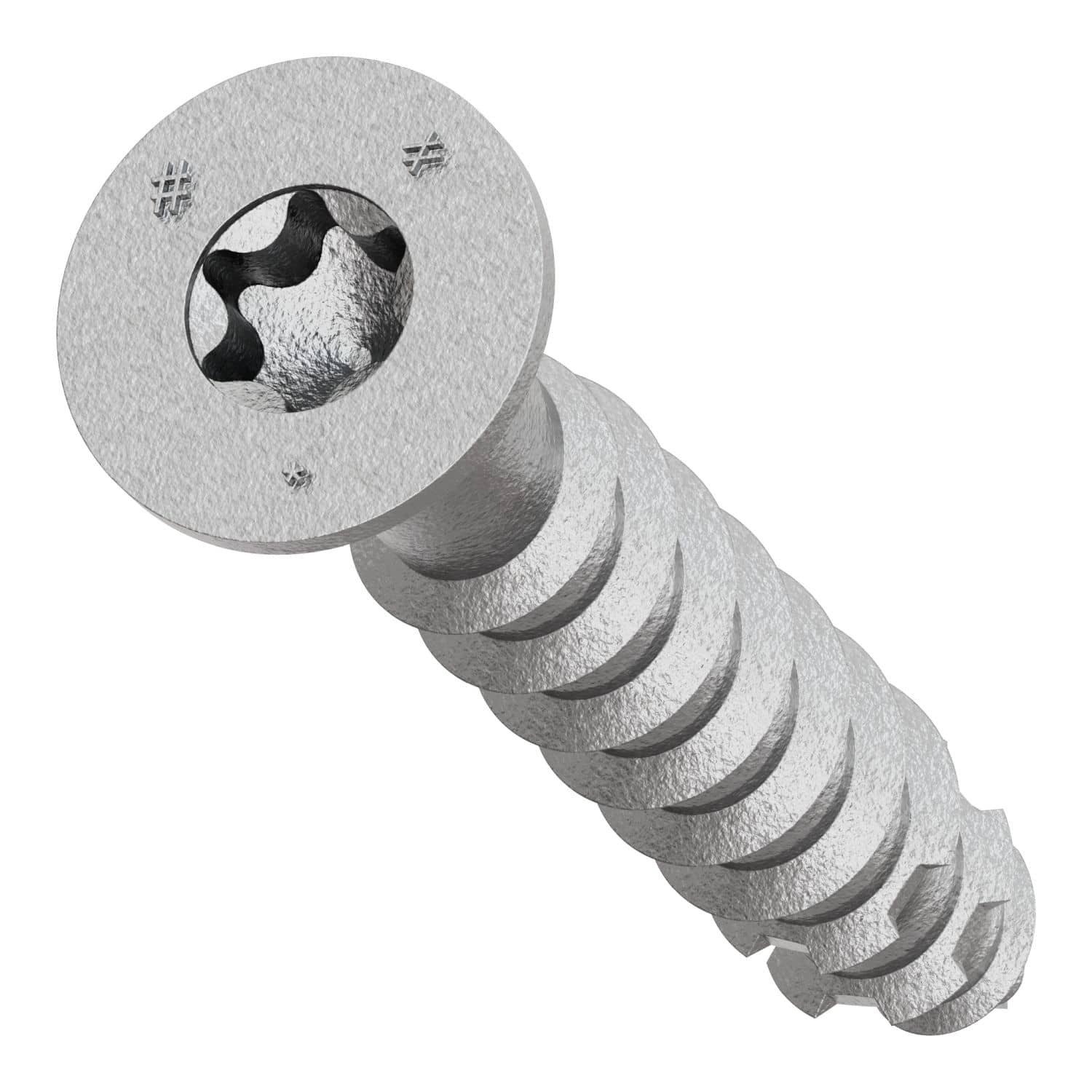 Simpson Strong-Tie TNTSS625134TTR Titen Turbo, 1/4-in. x 1-3/4-in. Type 316 Stainless-Steel Trim-Head Concrete and Masonry Screw, 50-Pack