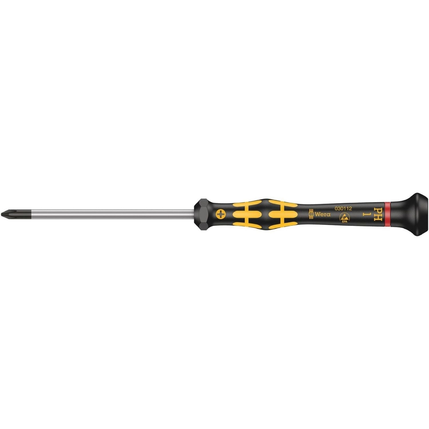 Wera 1550 Ph Esd Kraftform Micro Screwdriver For Phillips Screws, Ph 1x80-mm.