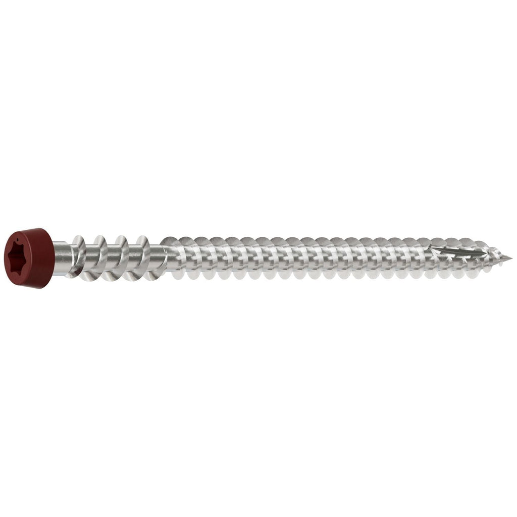 Simpson Strong-Tie DCU234RD01MB Deck-Drive DCU COMPOSITE Screw, #10 x 2-3/4-in. T20, Quik Guard, Red 01, 1750-Pack
