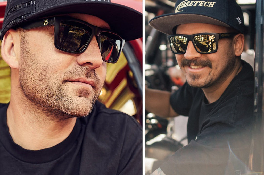 Heat Wave VISE Z87 Black Frame - BLACK Emblem Black Lens Sunglasses