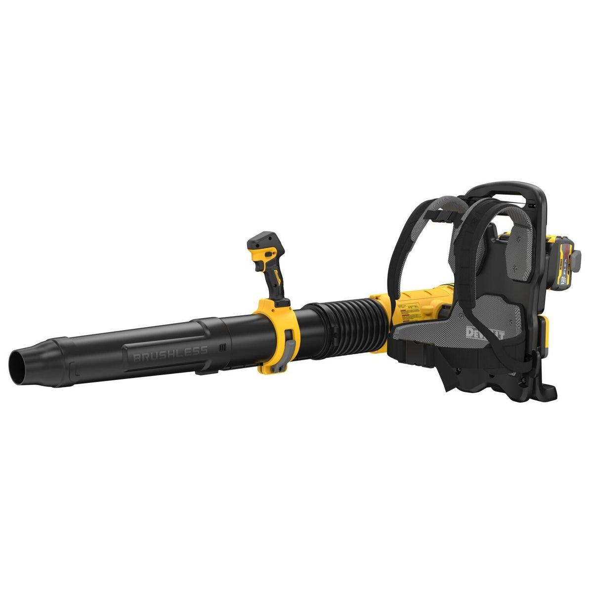 DeWALT DCBL570Y2 60V FlexVOLT 160-MPH 855-CFM Backpack Blower 12.0Ah Kit