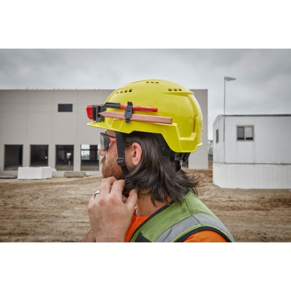 Milwaukee 48-73-1320 White Front Brim Vented Safety Helmet - Type 2, Class C