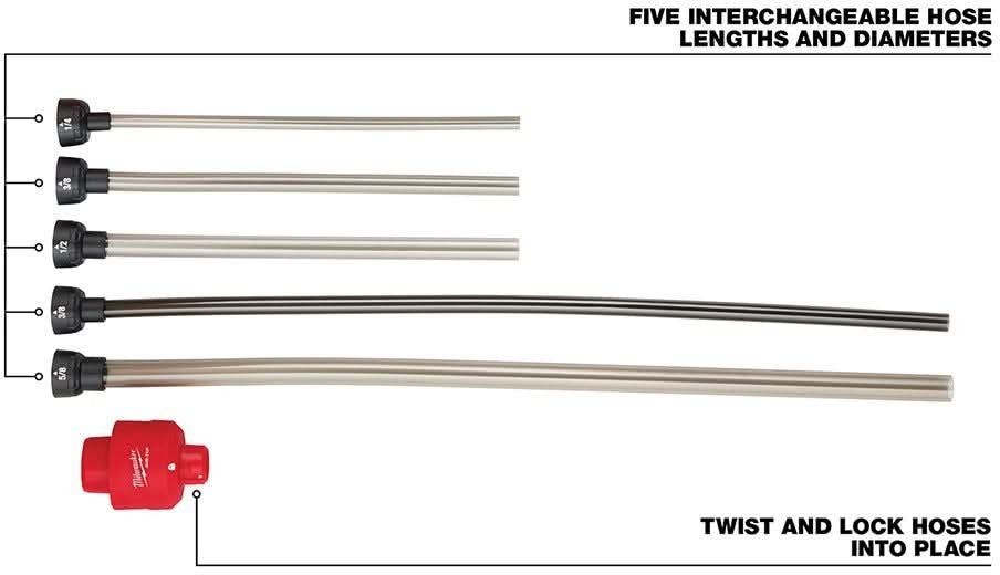 Milwaukee 49-90-2037 AIR-TIP Long Reach Flexible Micro Hose Set (Promo)