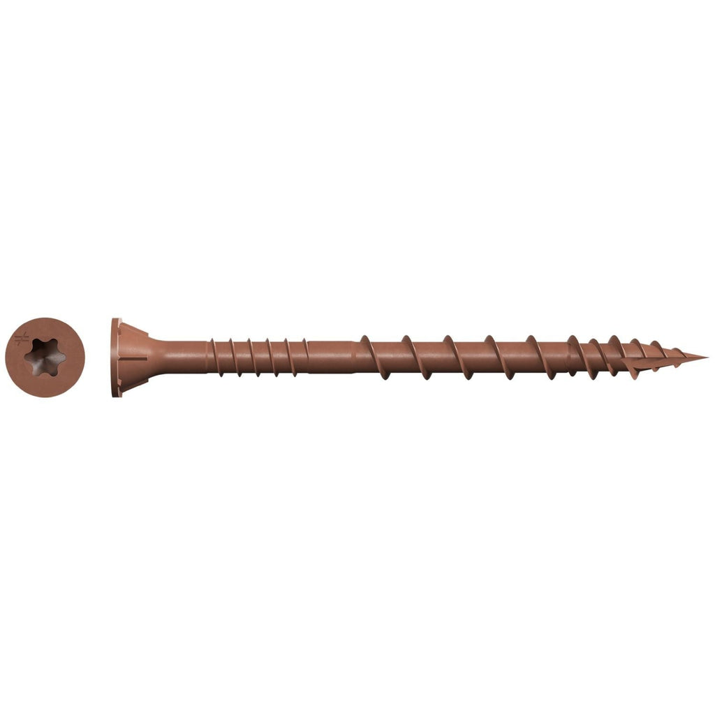 Simpson Strong-Tie DSVR212S Deck-Drive DSV WOOD Screw (Collated), #10 x 2-1/2-in. T25 6-Lobe, Red, 1000-Pack