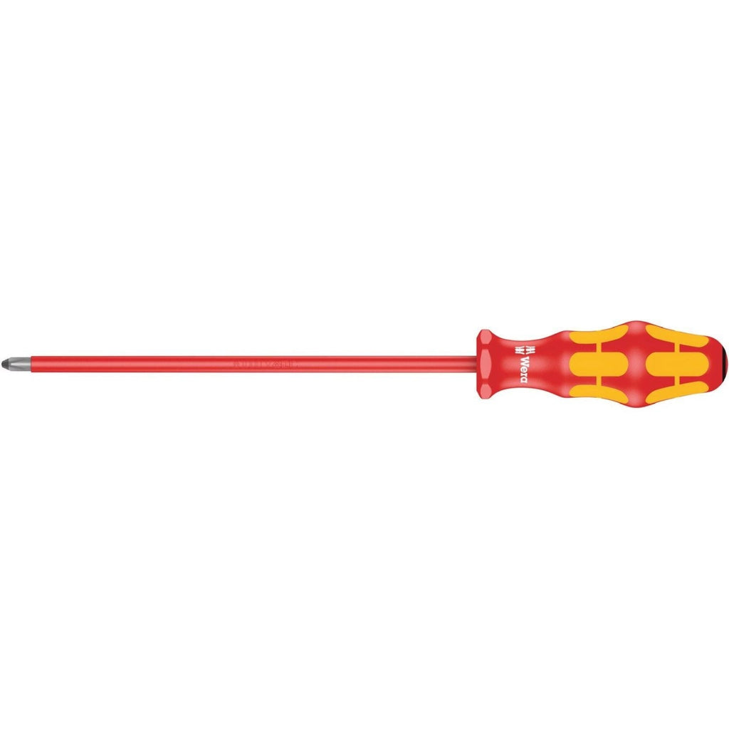 Wera 165 I Pz VDE Insulated Screwdriver For Pozidriv Screws, Pz 2x200-mm.