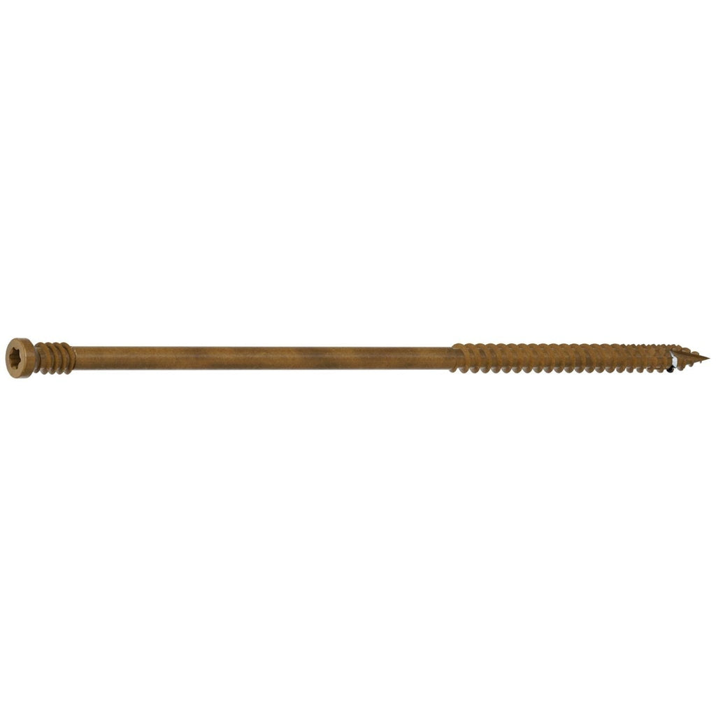 Simpson Strong-Tie FT09500MB Finish Trim Screw, #9 x 5-in. T15, Trim-Head, Quik Guard, Tan, 500-Pack
