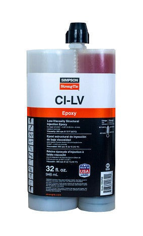 Simpson Strong-Tie Low-Viscosity Structural Injection Epoxy, 32-oz. (CILV32)
