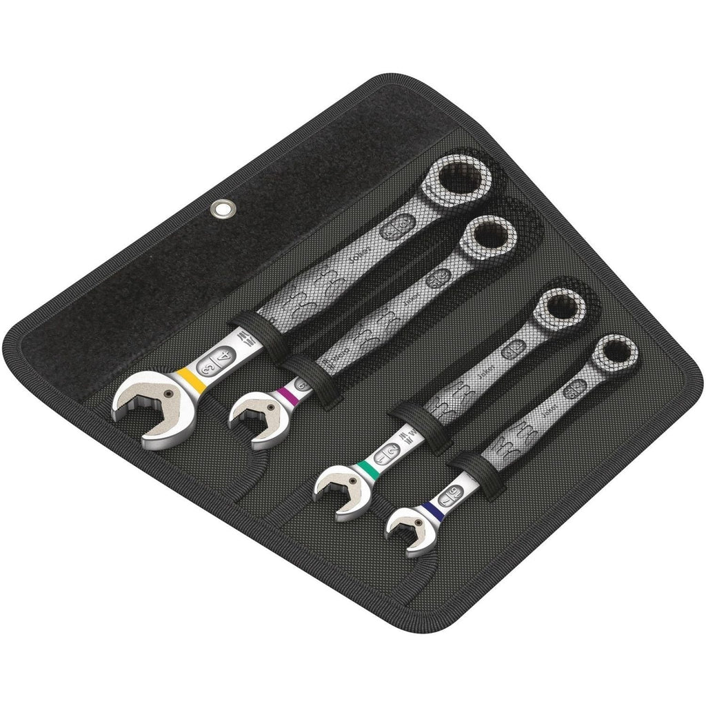 Wera 6000 Joker 4 Imperial Set 1 Ratcheting Combination Wrenches Set, Imperial, 4-Pieces