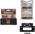 StealthMounts Cleat 'n' Feet Mounting System Black, 4-Pack