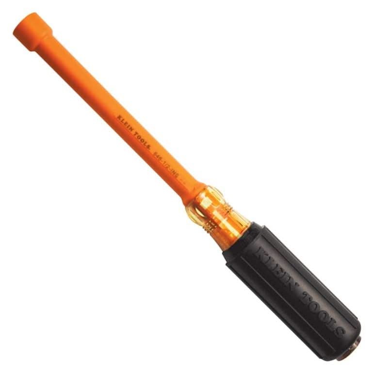 Klein 646-1/2-INS Insulated Cushion-Grip, 1/2" Hollow-Shaft Nut Driver 6" Shank