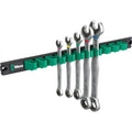 Wera 9631 Magnetic Rail 6000 Joker 2 Ratcheting Combination Wrenches Set, 5-Pieces