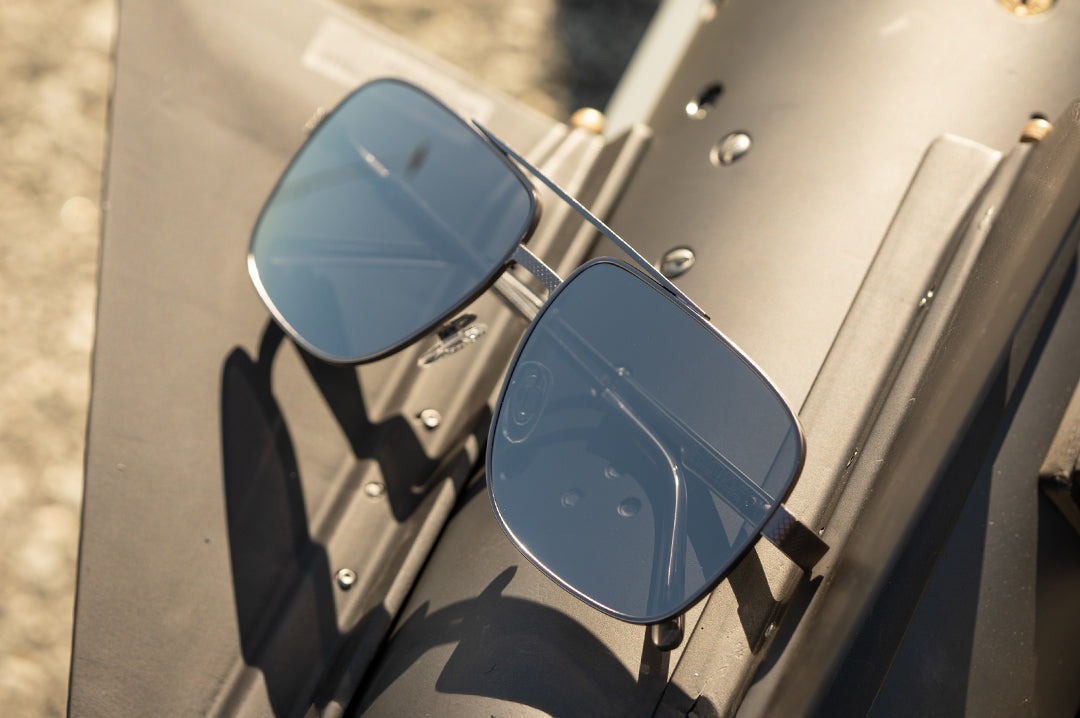 Heat Wave Nimitz Gun Metal Frame SILVER Lens Sunglasses