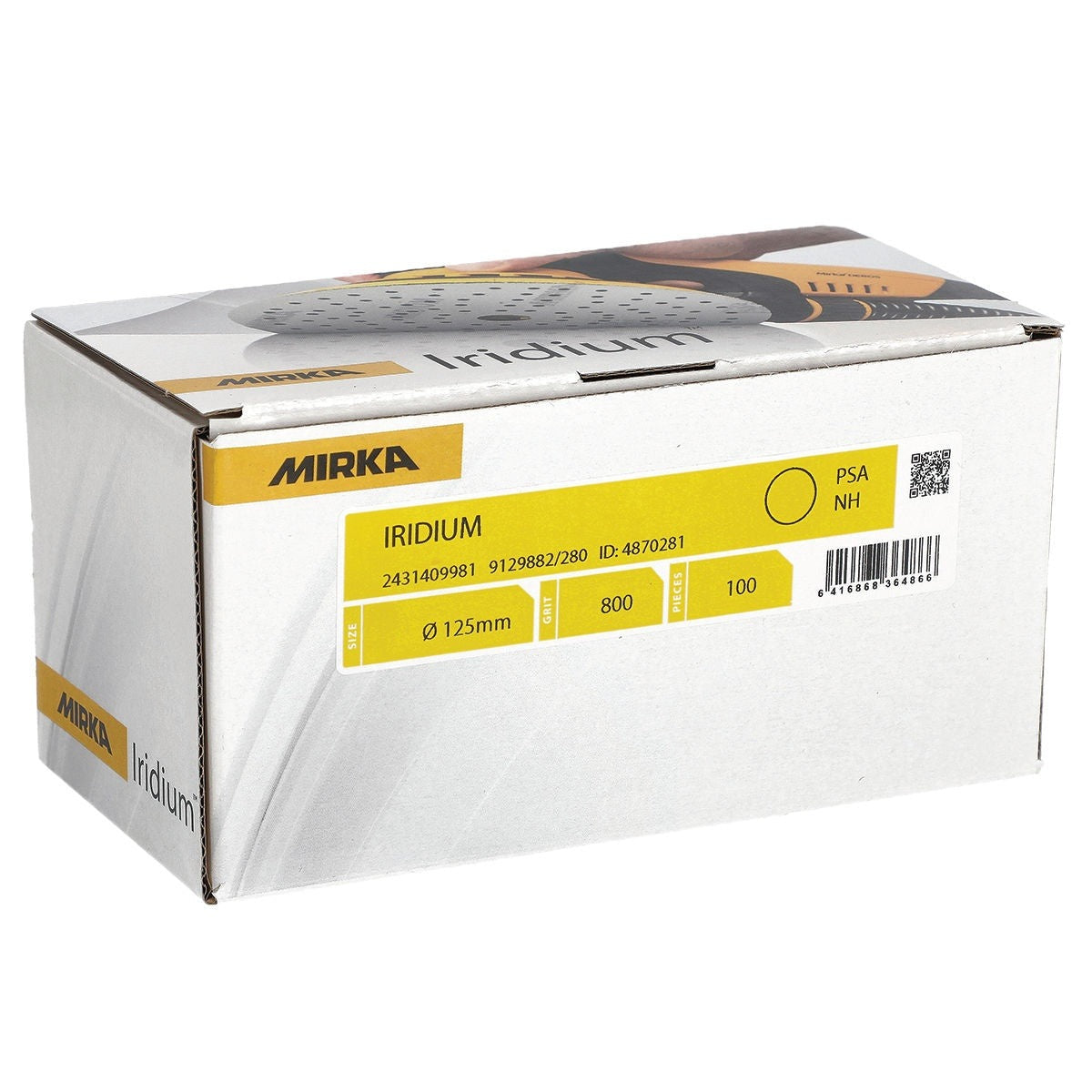 Mirka Iridium 5-in. 80 Grit PSA Sanding Disc Roll, 100-Pack (24-314-080)