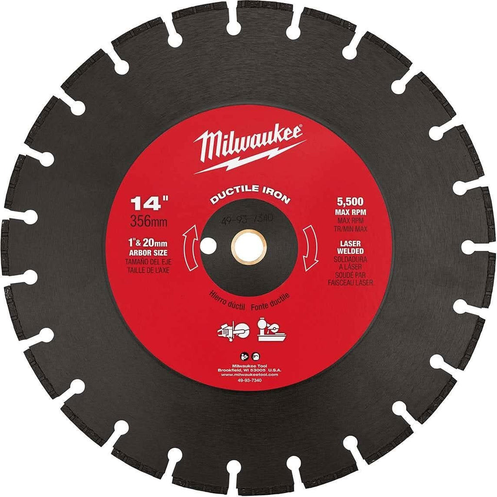 Milwaukee 49-93-7340 14" Ductile Iron Segmented Diamond Blade