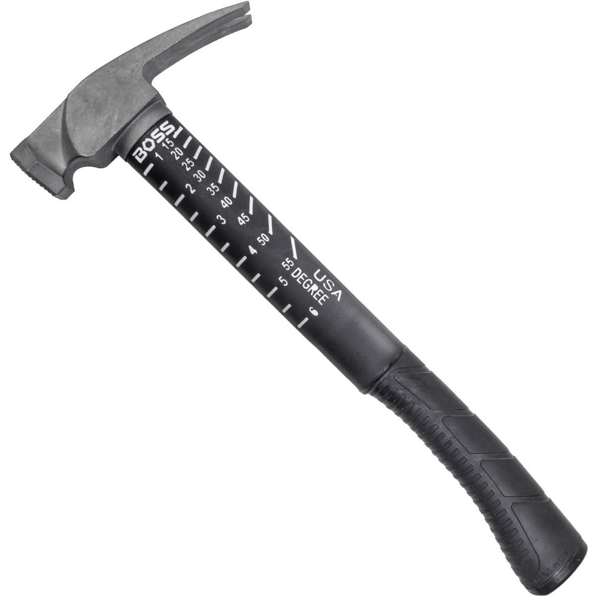 Boss Hammers BH14TIPFS 14 oz Titanium Hybrid Smooth Face Hammer with Fiberglass Handle