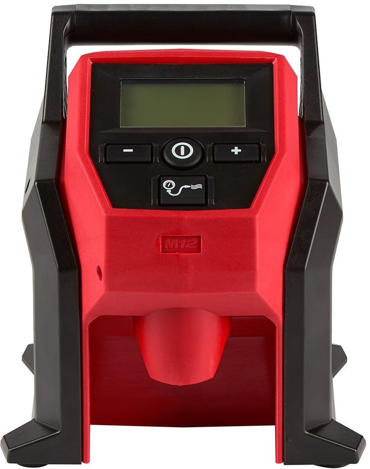 Milwaukee 2475-20 M12 Cordless Compact Tire Inflator w/ M12 REDLITHIUM HIGH OUTPUT XC5.0Ah Battery Pack