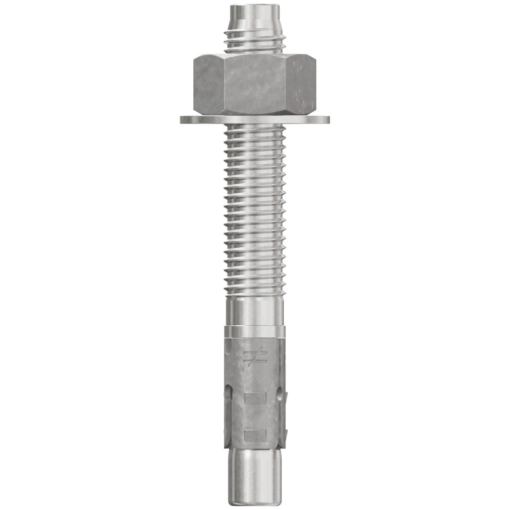 Simpson Strong-Tie STB2-62500S6F20 Strong-Bolt 2, 5/8-in. x 5-in. Type 316 Stainless-Steel Wedge Anchor, Fully Assembled, 20-Pack