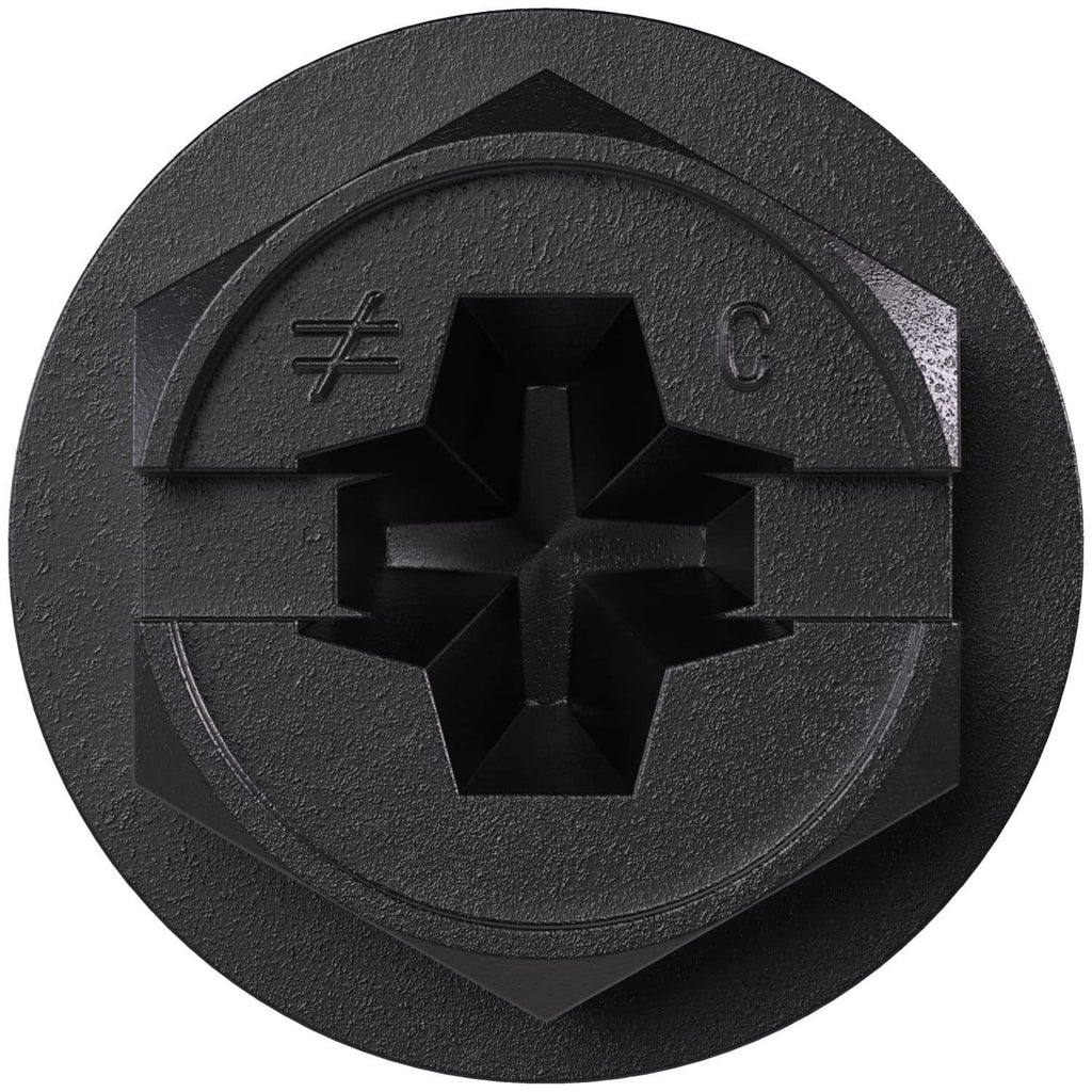 Simpson Strong-Tie TNTBL25234H Titen Turbo, 1/4-in. x 2-3/4-in. Hex-Head Concrete and Masonry Screw, Black, 100-Pack