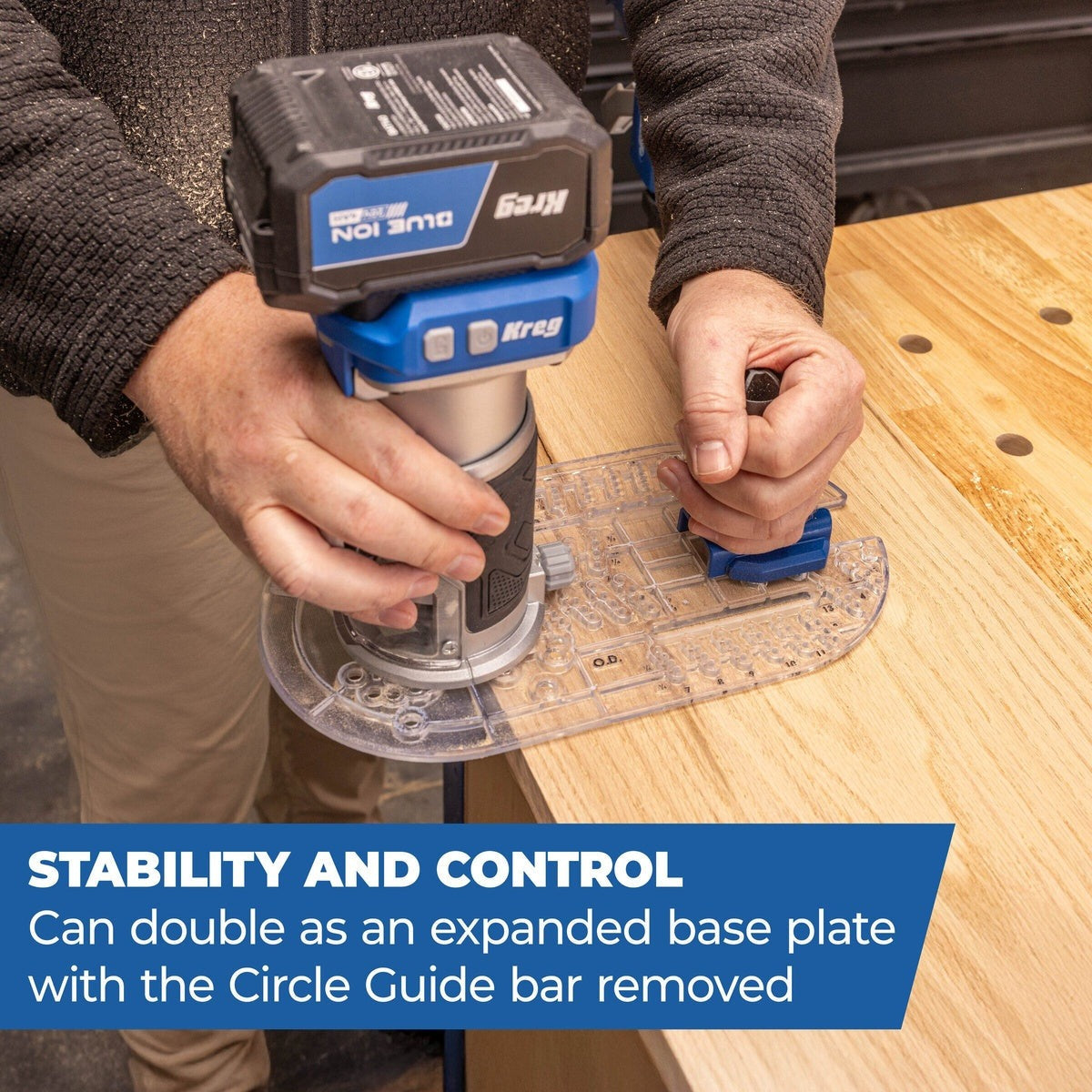 Kreg Trim Router Circle Guide Accessory for 3-1/2-in. to 52-in. Circle Cutting (KRTCG100)