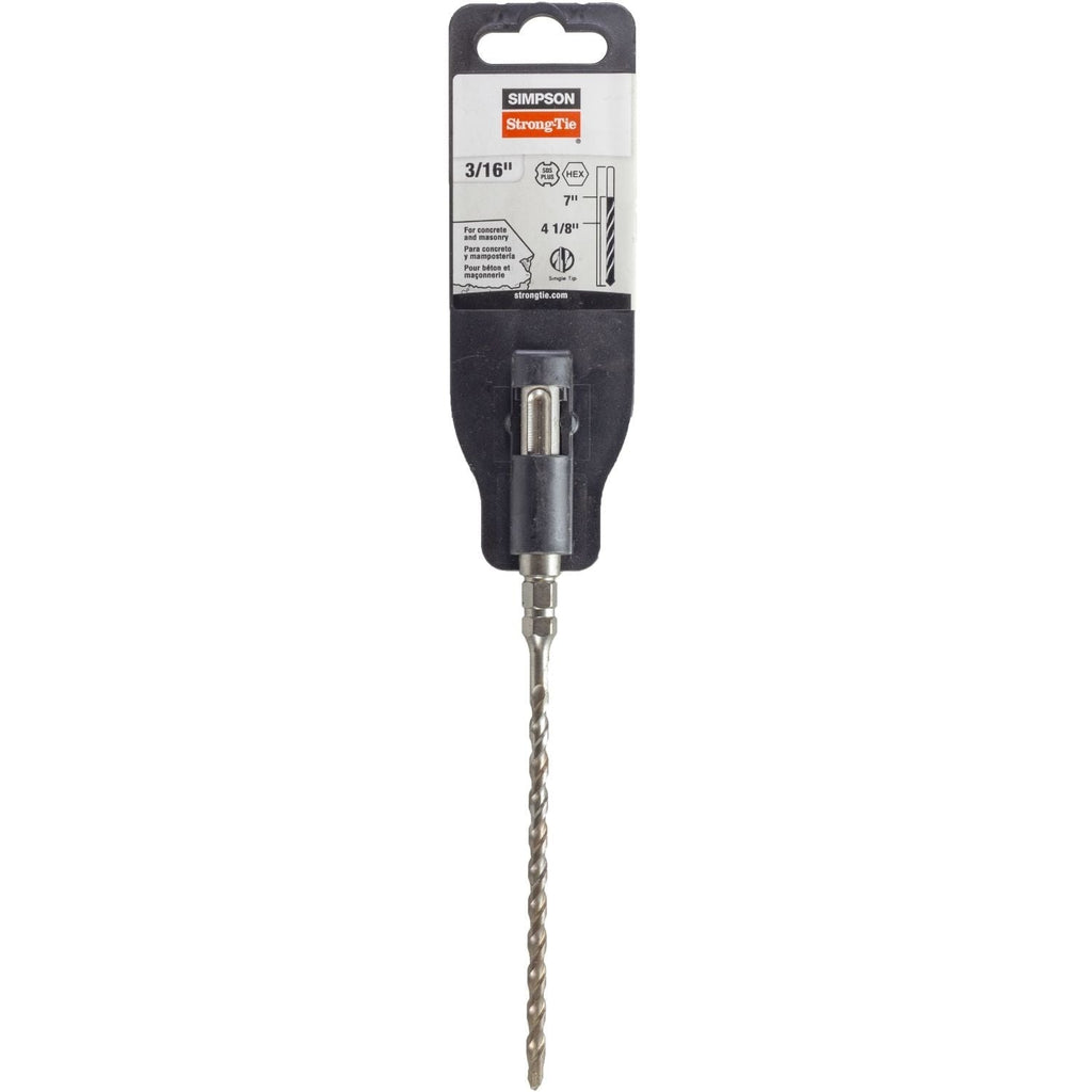 Simpson Strong-Tie MDPL01807H 3/16-in. x 7-in. SDS-plus Titen Screw Drill Bit/Driver