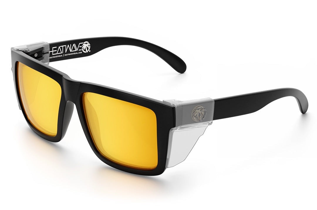 Heat Wave XL VISE Z87 Black Frame Gold Lens Sunglasses