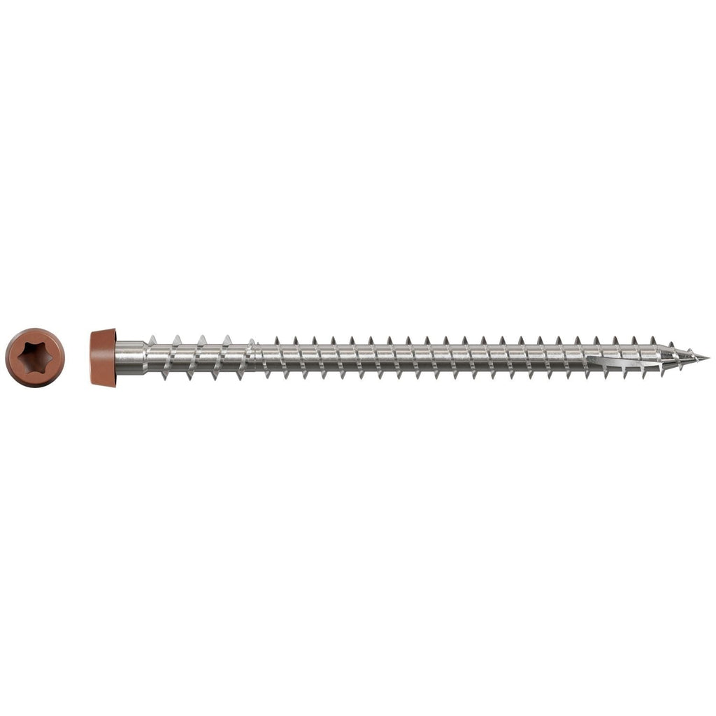 Simpson Strong-Tie DCU234S316RD Deck-Drive DCU COMPOSITE Screw (Collated), #10 x 2-3/4-in. Type 316, Red, 1000-Pack