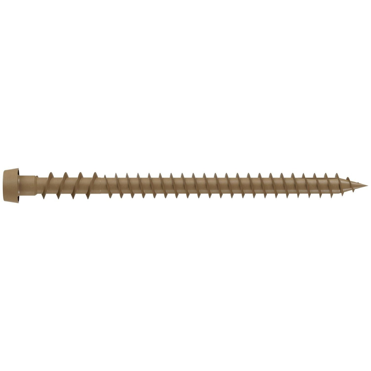 Simpson Strong-Tie DCU234SBR05 Deck-Drive DCU COMPOSITE Screw (Collated), #10 x 2-3/4-in. Quik Guard Brown 05, 1000-Pack