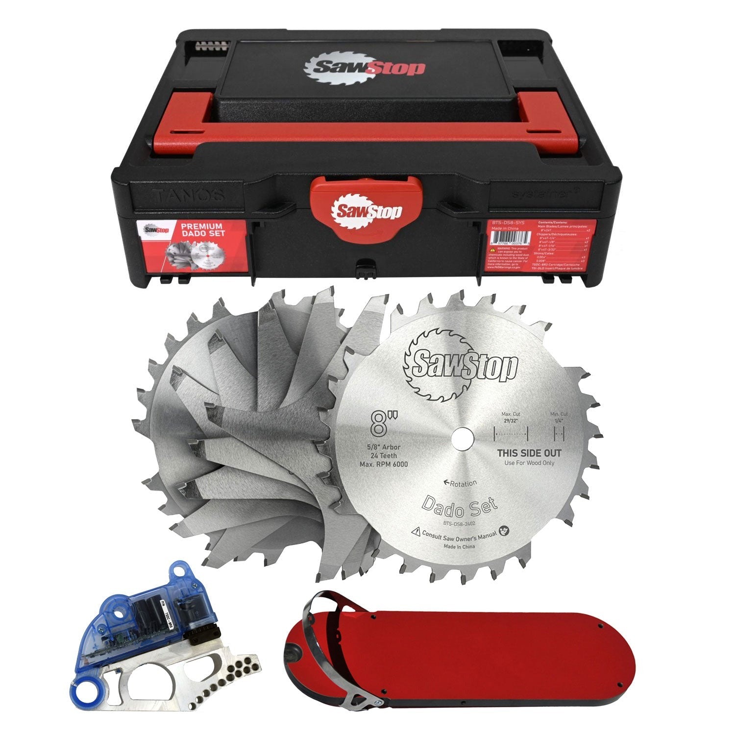 Sawstop BTS-DS8-SYS Premium 8-in. Dado Set with Systainer
