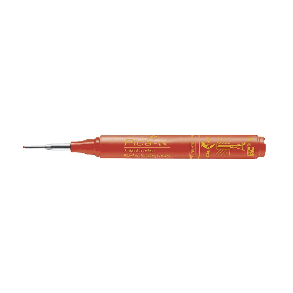 Pica 150/40/SB Red Ink Marker For Deep Hole w/ Quiver Holder, 1-Pack
