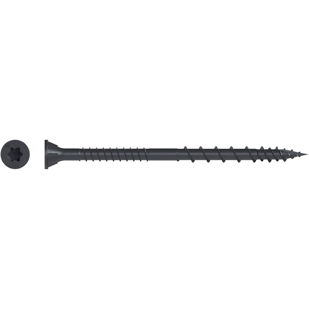 Simpson Strong-Tie DSVBK3R210 Deck-Drive DSV WOOD Screw, #10 x 3-in. T25, Flat Head, Quik Guard, Black, 210-Pack