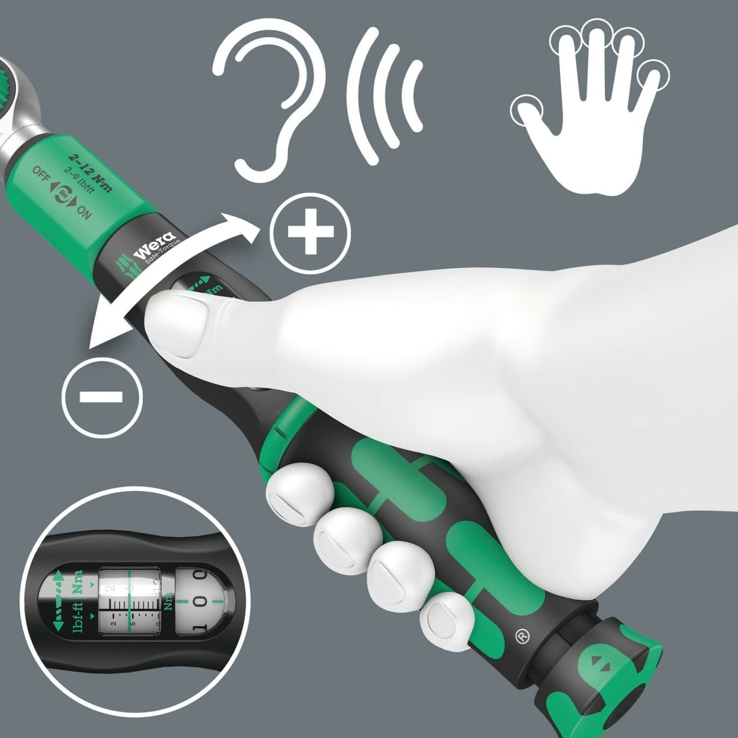 Wera Safe-Torque A 1 Shk Set 1, 1/4-in. Square Head, 2-12 Nm, 20-Pieces