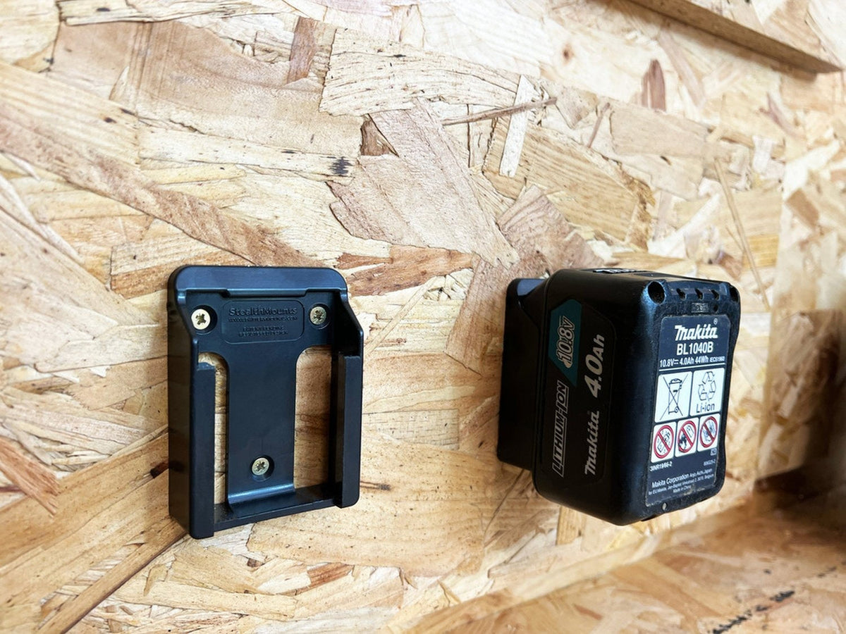 StealthMounts Battery Mounts for Makita 10.8V / 12V CXT Black, 6-Pack